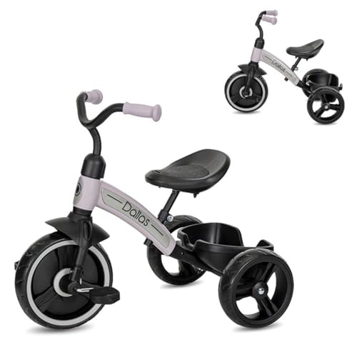 Lorelli Dreirad Dallas, ergonomischer Sitz, höhenverstellbar, Eva-Räder, Korb, Farbe:pink von Lorelli