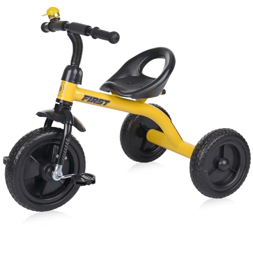 Lorelli Dreirad ab 3 Jahren, Tricycle First, nur 3,5kg, ergonomischer Sitz, Klingel, Eva-Reifen, Schutzblech, rutschfeste Pedale, weiche Gummi-Griffe, gelb Lorelli Dreirad ab 3 Jahren, Tricycle First, nur 3,5kg, ergonomischer Sitz, Klingel, Eva-Reifen, Schutzblech, rutschfeste Pedale, weiche Gummi-Griffe, gelb von Lorelli