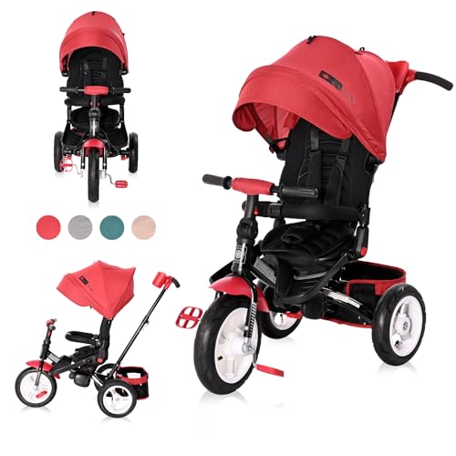 Lorelli Dreirad Jaguar ab 1 Jahr mit Schubstange, Sicherheitsgurt, 360 drehbar, Tricycle, Verstellbarer Elterngriff, Freilaufrad Funktion, Luftreifen, Getränkehalter, Spielzeugkorb, rot Lorelli Dreirad Jaguar ab 1 Jahr mit Schubstange, Sicherheitsgurt, 360 drehbar, Tricycle, Verstellbarer Elterngriff, Freilaufrad Funktion, Luftreifen, Getränkehalter, Spielzeugkorb, rot von Lorelli