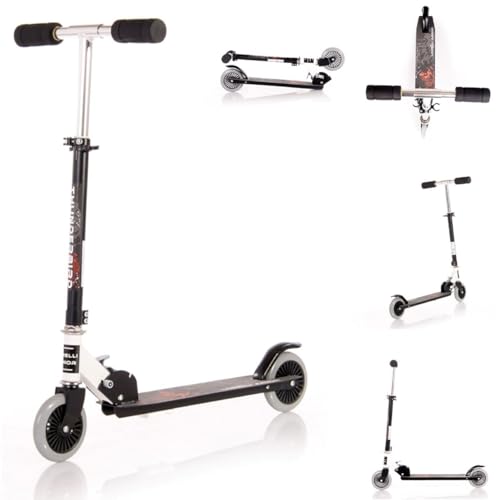 Lorelli Kinderroller Thunderbird PU Räder ABEC-7 Lager Bremse klappbar bis 50 kg, Farbe:grau von Lorelli