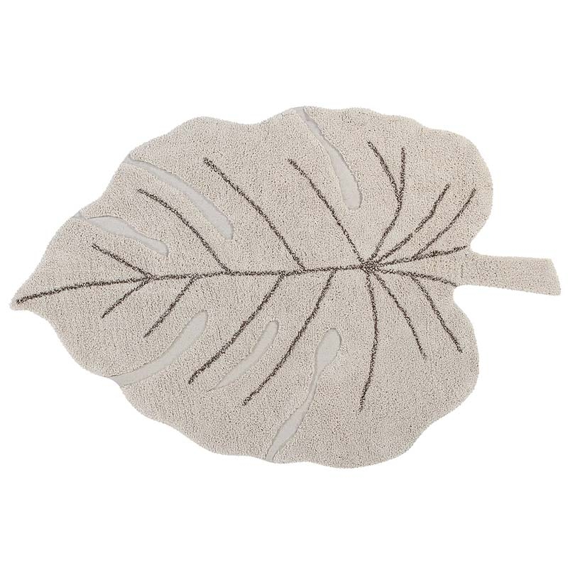 Lorena Canals Teppich Monstera Blatt Beige von Lorena Canals