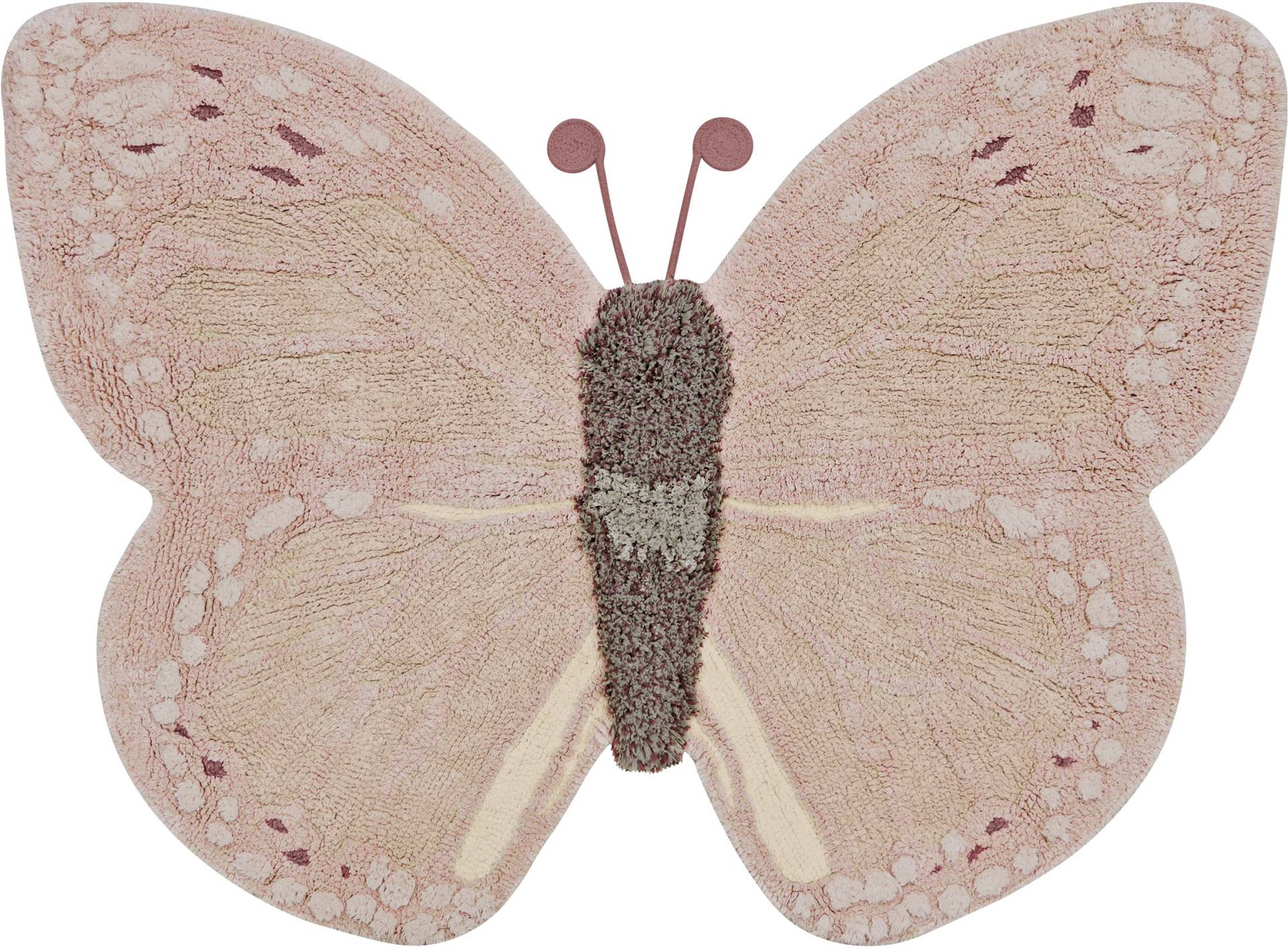 Lorena Canals Waschbarer Tierteppich 90x120 cm, Baby Schmetterling von LorenaCanals