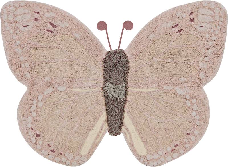 Lorena Canals Waschbarer Tierteppich 90x120 cm, Baby Schmetterling von LorenaCanals