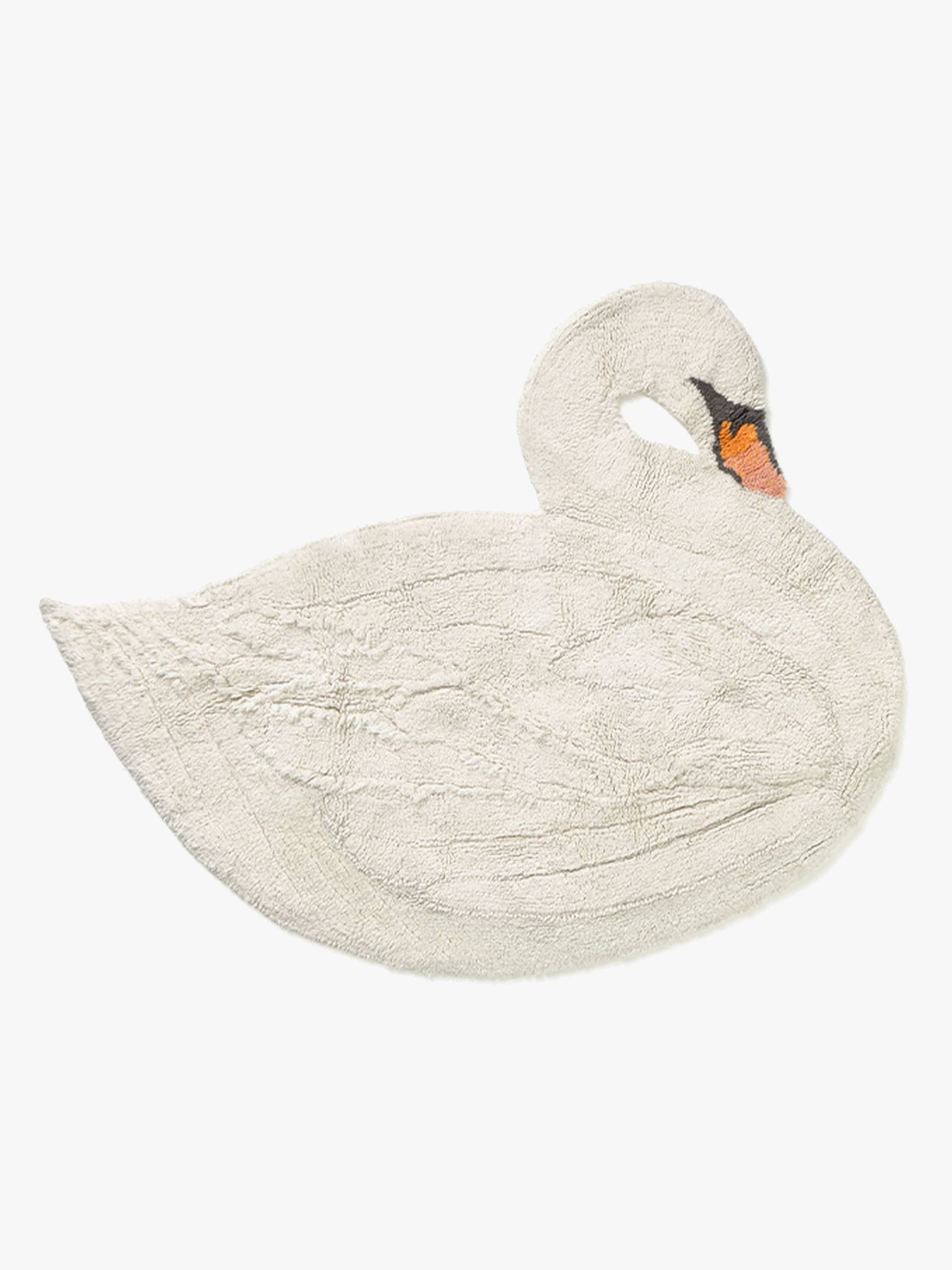 Lorena Canals Waschbarer Tierteppich Schwan 120x100 cm von LorenaCanals