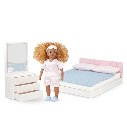 Lori – Kleine Puppe & Puppenhaus Möbel – 15 cm Mini Puppe & Puppenmöbel – Puppenzubehör & Puppenkleidung – Bett, Kissen, Bettdecke, Kommode – Spielzeug für Kinder ab 3 Jahren – Nahlas Schlafzimmer Lori – Kleine Puppe & Puppenhaus Möbel – 15 cm Mini Puppe & Puppenmöbel – Puppenzubehör & Puppenkleidung – Bett, Kissen, Bettdecke, Kommode – Spielzeug für Kinder ab 3 Jahren – Nahlas Schlafzimmer von Lori