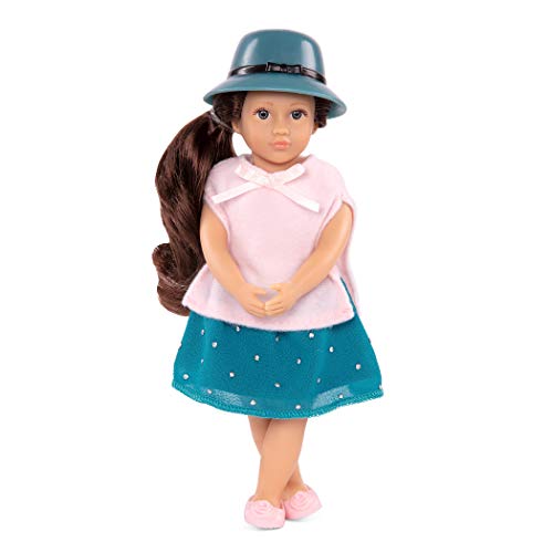 Lori LO31159Z 45746 Puppe Valentina-15 cm groß, Lange Haare, Stehpuppe beweglich, weicher Körper-für Kinder ab 3 Jahren, Mehrfarbig von Lori