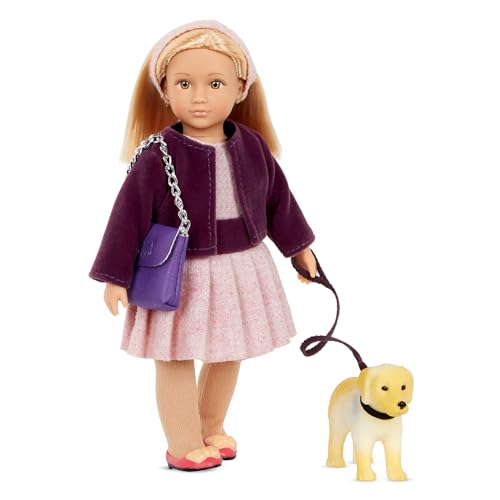 Lori - Hazel & Happy – Mini-Puppe & Spielzeughund – 15 cm große Puppe & Golden Retriever – Spielset mit Outfit, Tier & Zubehör – Spielset für Kinder – ab 3 Jahren von Lori