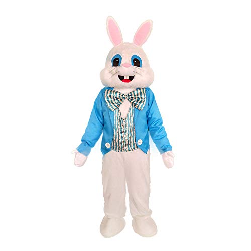 Lormaka Costumeplus Plüschkostüm für Erwachsene, Osterhasen-Kostüm, Kaninchen-Maskottchen-Kostüm, Blau, L Lormaka Costumeplus Plüschkostüm für Erwachsene, Osterhasen-Kostüm, Kaninchen-Maskottchen-Kostüm, Blau, L von Lormaka