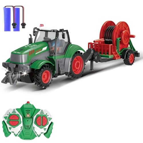 Losbenco RC Traktor Pump LKW Spielzeug, 1:24 2.4Ghz Ferngesteuerter Traktor mit Licht für Jungen Mädchen 6 7 8 9+ Jahre alt, Weihnachten Geburtstag Geschenk Kinder im Alter von 6 7 8 9 Losbenco RC Traktor Pump LKW Spielzeug, 1:24 2.4Ghz Ferngesteuerter Traktor mit Licht für Jungen Mädchen 6 7 8 9+ Jahre alt, Weihnachten Geburtstag Geschenk Kinder im Alter von 6 7 8 9 von Losbenco