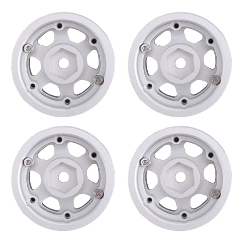 Losueeun 4 StüCke 1,55 Metall Beadlock Felgen Nabe für 1/10 RC Crawler Car D90 MST Jimny CC01 LC70 Axial 90069,2 von Losueeun