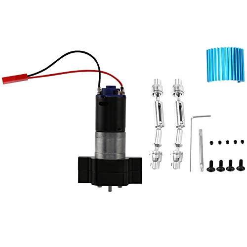 Losueeun Metall Getriebe Getriebe 370 Motor mit Antriebs Welle Upgrade ZubehöR für C14 C24 B24 B36 MN D90 MN99S RC Auto, Schwarz von Losueeun