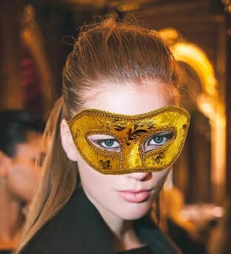 Losuya Gold Frauen Maske Maske Venezianische Party Masken Halloween Maske Abend Ball Masken von Losuya