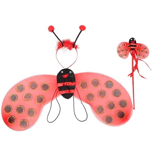 Losuya Marienkäfer-Kostüm, 3-teilig, Marienkäfer-Kostüme für Kinder, Karneval, Halloween, Cosplay, Party-Dekorationen Losuya Marienkäfer-Kostüm, 3-teilig, Marienkäfer-Kostüme für Kinder, Karneval, Halloween, Cosplay, Party-Dekorationen von Losuya