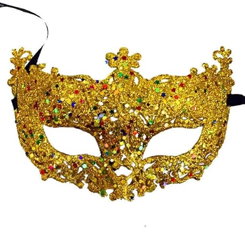 Losuya Maskerade-Maske, Ballmasken für Männer und Frauen, venezianische Masken, Party, Abend, Abschlussball, Bachelorette, Party, Kostüme, Accessoires, Dekorationen (Gold) von Losuya