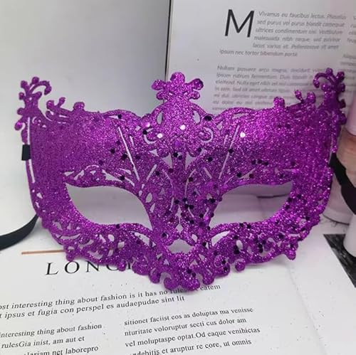 Losuya Maskerade-Maske, Ballmasken für Männer und Frauen, venezianische Masken, Party, Abend, Abschlussball, Bachelorette, Party, Kostüme, Accessoires, Dekorationen (lila) von Losuya