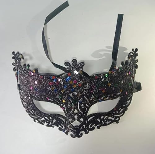 Losuya Maskerade-Maske, Ballmasken für Männer und Frauen, venezianische Masken, Party, Abend, Abschlussball, Bachelorette, Party, Kostüme, Accessoires, Dekorationen (schwarz) von Losuya