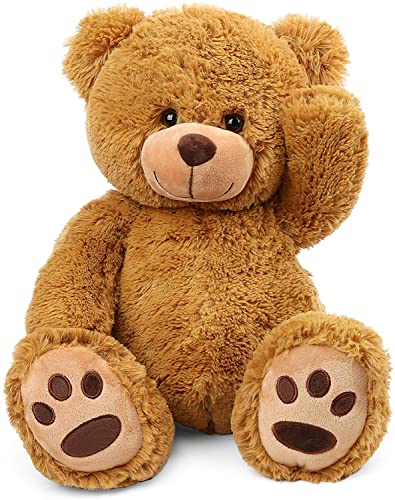 LotFancy Teddybär Kuscheltier 50cm, Plüschtier Stofftier Teddy, Süßes Geschenk für Kinder Mädchen Freundin, Geburtstag, Valentinstag, Braun von LotFancy