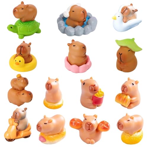 Lotvic 19 Stück Mini Capybara Figuren, Mini Resin Capybara, Mini Wasserschwein Figuren, Miniatur Puppenhaus Zubehör, für Torte, Bonsai, Miniaturlandschaft, Schreibtisch & Puppenhäuser Lotvic 19 Stück Mini Capybara Figuren, Mini Resin Capybara, Mini Wasserschwein Figuren, Miniatur Puppenhaus Zubehör, für Torte, Bonsai, Miniaturlandschaft, Schreibtisch & Puppenhäuser von Lotvic