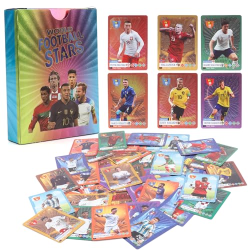 Lotvic 55 Stück World Cup Fußball Star Karte, Fussball Karten, UEFA Champions League, Fußball Sammelkarte, Kinder zum Sammeln von Karten Für Fans,Kinder,Teenager und Erwachsene (Farbe) Lotvic 55 Stück World Cup Fußball Star Karte, Fussball Karten, UEFA Champions League, Fußball Sammelkarte, Kinder zum Sammeln von Karten Für Fans,Kinder,Teenager und Erwachsene (Farbe) von Lotvic