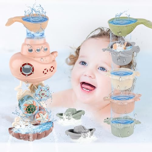 Lotvic Badewannenspielzeug Baby, Badespielzeug Baby ab 1 Jahr Wasserspielzeug, Baby Badewannen Spielzeug von Lotvic