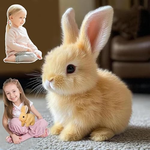 Lotvic Bunby - Mein realistisches Hasenspielzeug, Osterhase mit springenden, zuckenden und schüttelnden Ohren, gefülltes süßes Kaninchenspielzeug für Kinder, interaktives weiches Plüschhase für Ostern Lotvic Bunby - Mein realistisches Hasenspielzeug, Osterhase mit springenden, zuckenden und schüttelnden Ohren, gefülltes süßes Kaninchenspielzeug für Kinder, interaktives weiches Plüschhase für Ostern von Lotvic