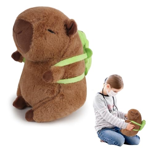 Lotvic Capybara Kuscheltier, 25cm Capybara Plüschtier mit Schildkrötenrucksack, Niedlichen Capybara Plushie, Wasserschwein Kuscheltier, Capybara Plush Toy, Großes Geburtstags Geschenk für Kinder Lotvic Capybara Kuscheltier, 25cm Capybara Plüschtier mit Schildkrötenrucksack, Niedlichen Capybara Plushie, Wasserschwein Kuscheltier, Capybara Plush Toy, Großes Geburtstags Geschenk für Kinder von Lotvic