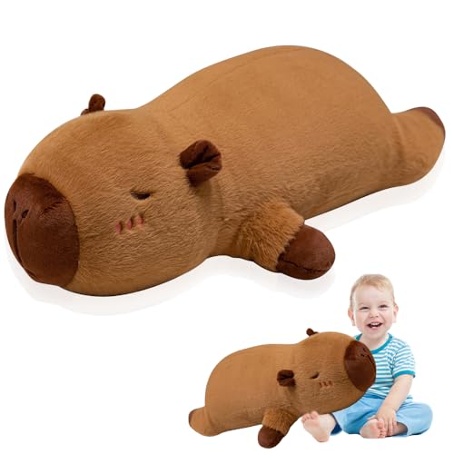 Lotvic Capybara Plüschtier, 50cm Capybara Kuscheltier Kissen, Wasserschwein Kuscheltier, Capybara Kissen Lang, Spielzeug Plüsch für Home Deko Kinder Lotvic Capybara Plüschtier, 50cm Capybara Kuscheltier Kissen, Wasserschwein Kuscheltier, Capybara Kissen Lang, Spielzeug Plüsch für Home Deko Kinder von Lotvic