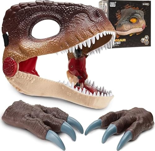Lotvic Dino Maske, Dinosaurier-Masken mit Beweglichem Kiefer, Beweglichem Mund und Dinosaurierschrei Einstellbare Größe Realistische Mascke Drach, Mascke für Halloween, Party, Masckerade, Cosplay Lotvic Dino Maske, Dinosaurier-Masken mit Beweglichem Kiefer, Beweglichem Mund und Dinosaurierschrei Einstellbare Größe Realistische Mascke Drach, Mascke für Halloween, Party, Masckerade, Cosplay von Lotvic