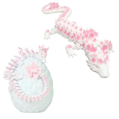 Lotvic Drachenei mit Drache, 3D Gedrucktes Drachenei, Beweglicher Kirschblütendrache, Perfekt für Kinder Geburtstage und Ostergeschenke, Innendekoration für Zuhause, Kinderzimmer, Wohnzimmer Lotvic Drachenei mit Drache, 3D Gedrucktes Drachenei, Beweglicher Kirschblütendrache, Perfekt für Kinder Geburtstage und Ostergeschenke, Innendekoration für Zuhause, Kinderzimmer, Wohnzimmer von Lotvic