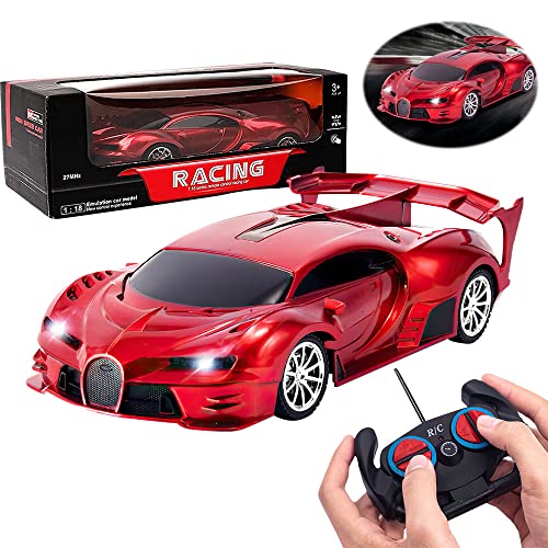 Lotvic Ferngesteuertes Auto Kinder, 1/32 Hochgeschwindigkeits RC Auto Spielzeug, 2.4 GHz Spielzeugautos, für Jungen Mädchen ab 3 4 5 6 7 8 9 Jahre RC Car mit Scheinwerfer (Rot) von Lotvic