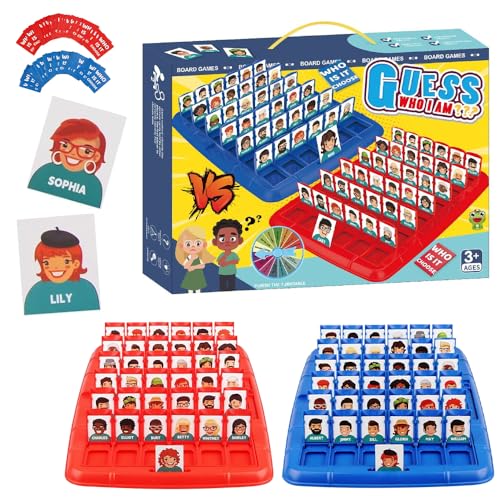 Lotvic Groß Wer ist es Spiel, Wer ist es Lustiges Ratespiel Brettspiel mit 144 Karten, Family Erraten Spiele, Guess What Spiel, für Kinder ab 6 Jahren für Familien und Partyspaß von Lotvic