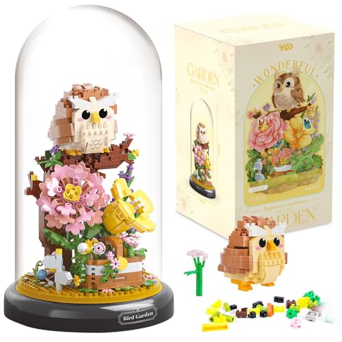 Lotvic Klemmbausteine Blumen Eule, Eule Bauspielzeug, Blumenstrauß Bausteine Bausatz, Blumen Bausteine Set mit Staubdichter Kuppel Sockel, Kreatives Spielzeug für Kinder ab 6 Jahren, Geschenkidee Lotvic Klemmbausteine Blumen Eule, Eule Bauspielzeug, Blumenstrauß Bausteine Bausatz, Blumen Bausteine Set mit Staubdichter Kuppel Sockel, Kreatives Spielzeug für Kinder ab 6 Jahren, Geschenkidee von Lotvic