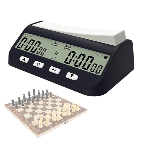Lotvic Schachuhr Professional, Digitale Multifunktionsanzeige Schachtimer mit Bonus & Delay Countdown Funktion, Elektronische Brettspiel für Zuhause & Turniere, für 2 Spieler Brettspiel Lotvic Schachuhr Professional, Digitale Multifunktionsanzeige Schachtimer mit Bonus & Delay Countdown Funktion, Elektronische Brettspiel für Zuhause & Turniere, für 2 Spieler Brettspiel von Lotvic