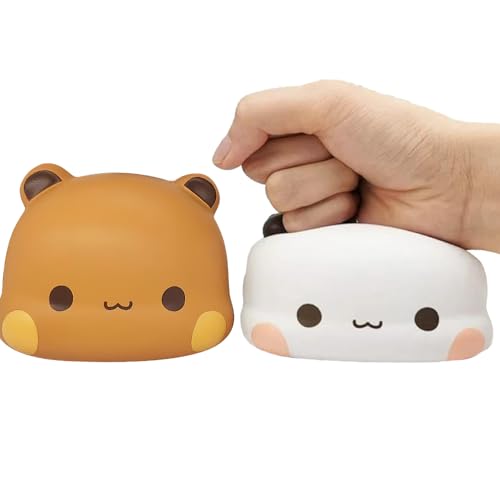 Lotvic Stressabbau Spielzeug, 2 Stück Dudu Bubu Squeeze Spielzeug, Anti Stress Spielzeug, Squishy Toy Bubu Dudu Spielzeug zur Stressreduktion, Lustiges Fidget Spielzeug für Kinder und Erwachsene von Lotvic