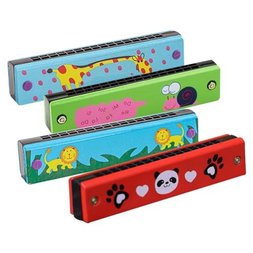 Loufy Mundharmonika für Kinder, 4 Stück, diatonische Mundharmonika, Musikinstrument aus für Anfänger, Profis, Studenten Loufy Mundharmonika für Kinder, 4 Stück, diatonische Mundharmonika, Musikinstrument aus für Anfänger, Profis, Studenten von Loufy