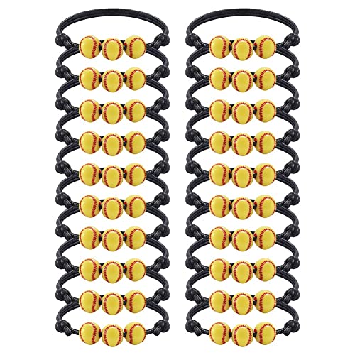 Loufy Paket mit 20 Softball-Armbändern, Partybevorzugungen, Softballperlen, Freundschaftsarmbänder, verstellbar, Perlenarmband, Softball-Geschenke Loufy Paket mit 20 Softball-Armbändern, Partybevorzugungen, Softballperlen, Freundschaftsarmbänder, verstellbar, Perlenarmband, Softball-Geschenke von Loufy