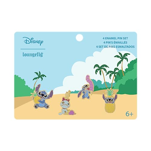 Loungefly - Stitch Pin Set - Lilo And Stitch Emaille-Nadeln - Amazon-Exklusiv - Niedliche Brosche Zum Sammeln - Für Rucksäcke & Taschen - Geschenkidee - Offizielle Handelswaren - Movies Fans von Loungefly