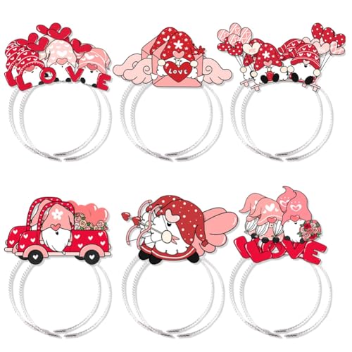 Louttary 12 Stück Love Hair Hoop Haarschmuck Valentinstag Love Hair Hoop für Valentinstag-Partyfoto Louttary 12 Stück Love Hair Hoop Haarschmuck Valentinstag Love Hair Hoop für Valentinstag-Partyfoto von Louttary