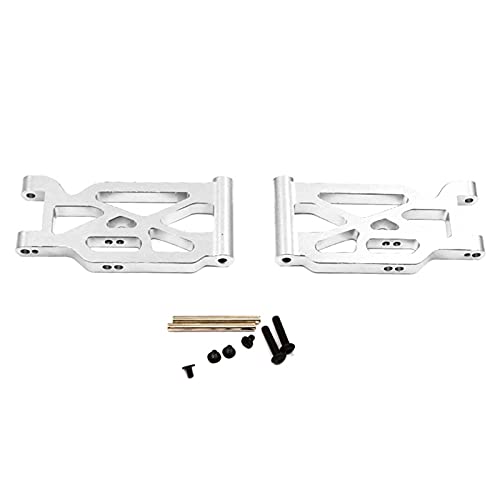 Louttary 2 Stück Aufhängungsarme aus Aluminiumlegierung, schwenkbarer Arm für 104001 1/10, ferngesteuert, Zubehör für Auto-Upgrade, Silber von Louttary