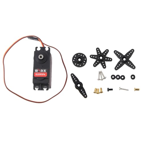 Louttary Digitale Servos, 9,5 kg, MG996, Vollmetallgetriebe, für Auto, JR, RC-Modell, Hubschrauber, Boot, Basteln von Louttary