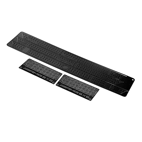 Louttary Rutschfeste Platte aus Blech, dekorativ, für Karosserie-Teile, 1/10-6 G63-4 G500, ferngesteuert, Schwarz von Louttary
