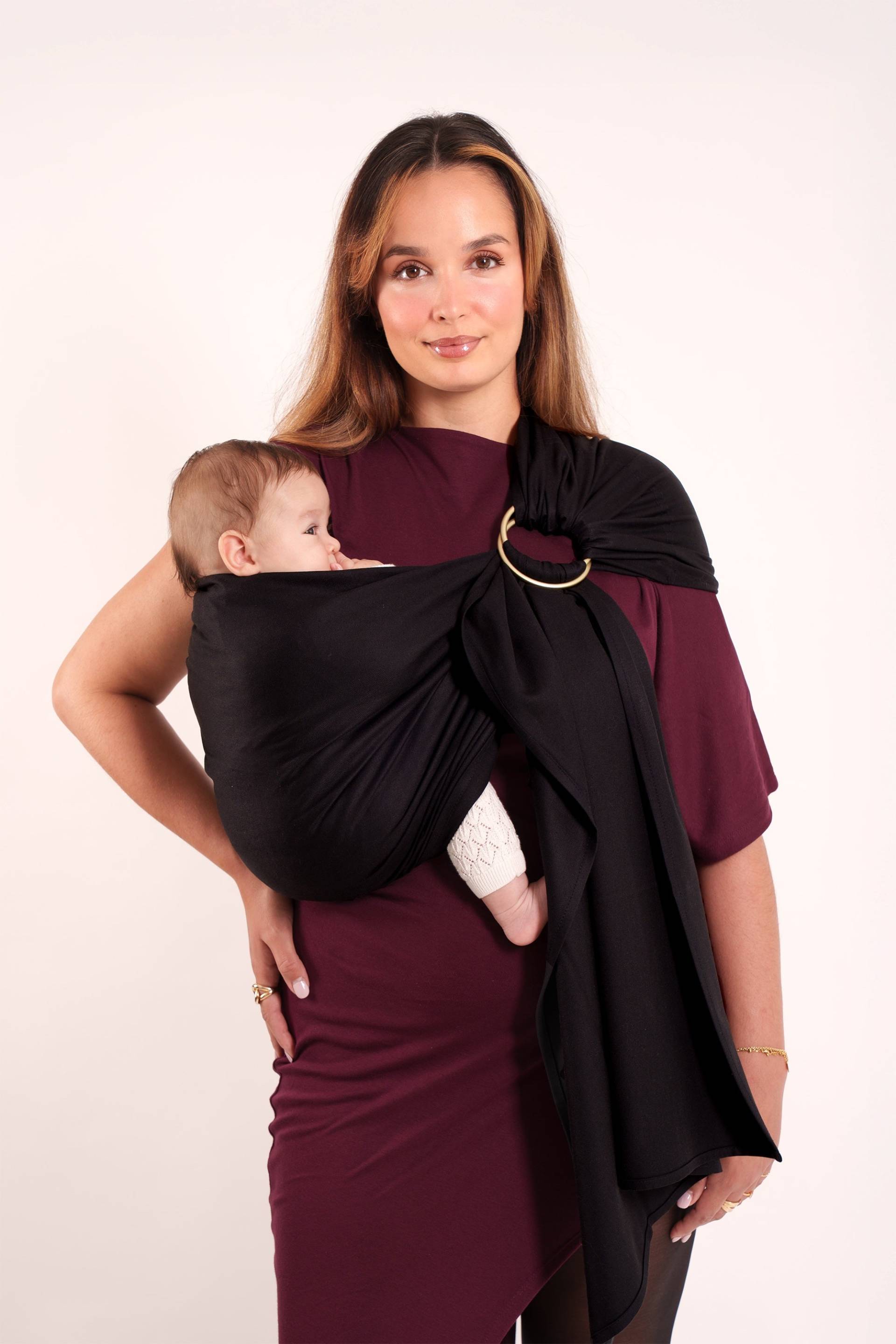 Love Radius No Knot Woven Tragetuch, Black von Love Radius