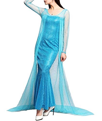 Elsa Frozen blau Größe L Damen Prinzessin Karneval Verkleidung Magie Eis von LoveLegis