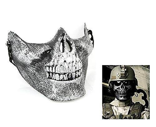 LoveLegis Silberne Militärmaske - Skelett - cs - Gegenschlag - Armee - Verkleidungen - Halloween - Karneval - Geschenkidee für Weihnachten und Geburtstag von LoveLegis