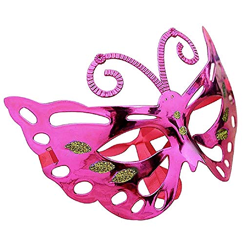 LoveLegis Venezianische Maske - Schmetterling - bunt - Kostüm - Kostüm - Karneval - Halloween - Cosplay - Frau - Mädchen - Geschenkidee für Weihnachten und Geburtstag - Fuchsia von LoveLegis