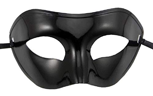 Lovelegis Venezianische Maske - Karneval - Einfach - Maskerade - Halloween - Verkleidung - Zubehör - Schwarze Farbe - Erwachsene von LoveLegis