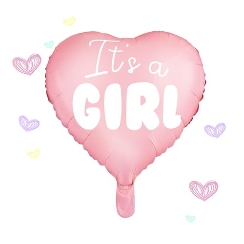Folienballon It's a Girl – für Helium oder Luft – wiederverwendbar – Gender Reveal, Babyshower, Babyparty Deko – Rosa & Weiß Herz Luftballon für Mädchen Folienballon It's a Girl – für Helium oder Luft – wiederverwendbar – Gender Reveal, Babyshower, Babyparty Deko – Rosa & Weiß Herz Luftballon für Mädchen von Lovely Balloon