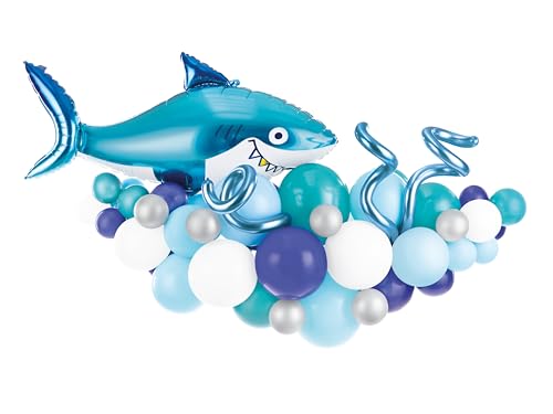 Luftballon Set Hai-Ballon-Girlanden-Set – Unterwasser-Deko 170 x 100 cm, für Kindergeburtstag und Ozean-Motto-Party, Ballon-Girlande mit Hai-Motiv und Zubehör WIDERVERWENDBAR Luftballon Set Hai-Ballon-Girlanden-Set – Unterwasser-Deko 170 x 100 cm, für Kindergeburtstag und Ozean-Motto-Party, Ballon-Girlande mit Hai-Motiv und Zubehör WIDERVERWENDBAR von Lovely Balloon
