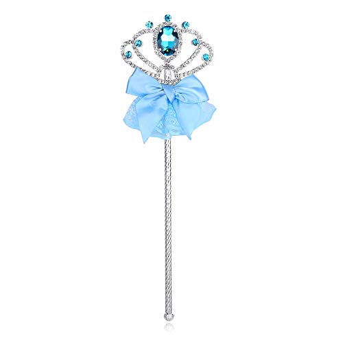 Lovelyshop Prinzessinnen-Zauberstab aus Metall mit Schleife, Blau von Lovelyshop