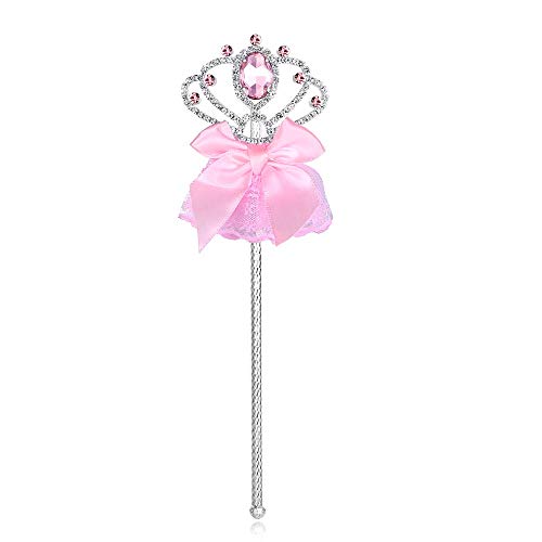 Lovelyshop Prinzessinnen-Zauberstab aus Metall mit Schleife für Kinder, Rosa von Lovelyshop